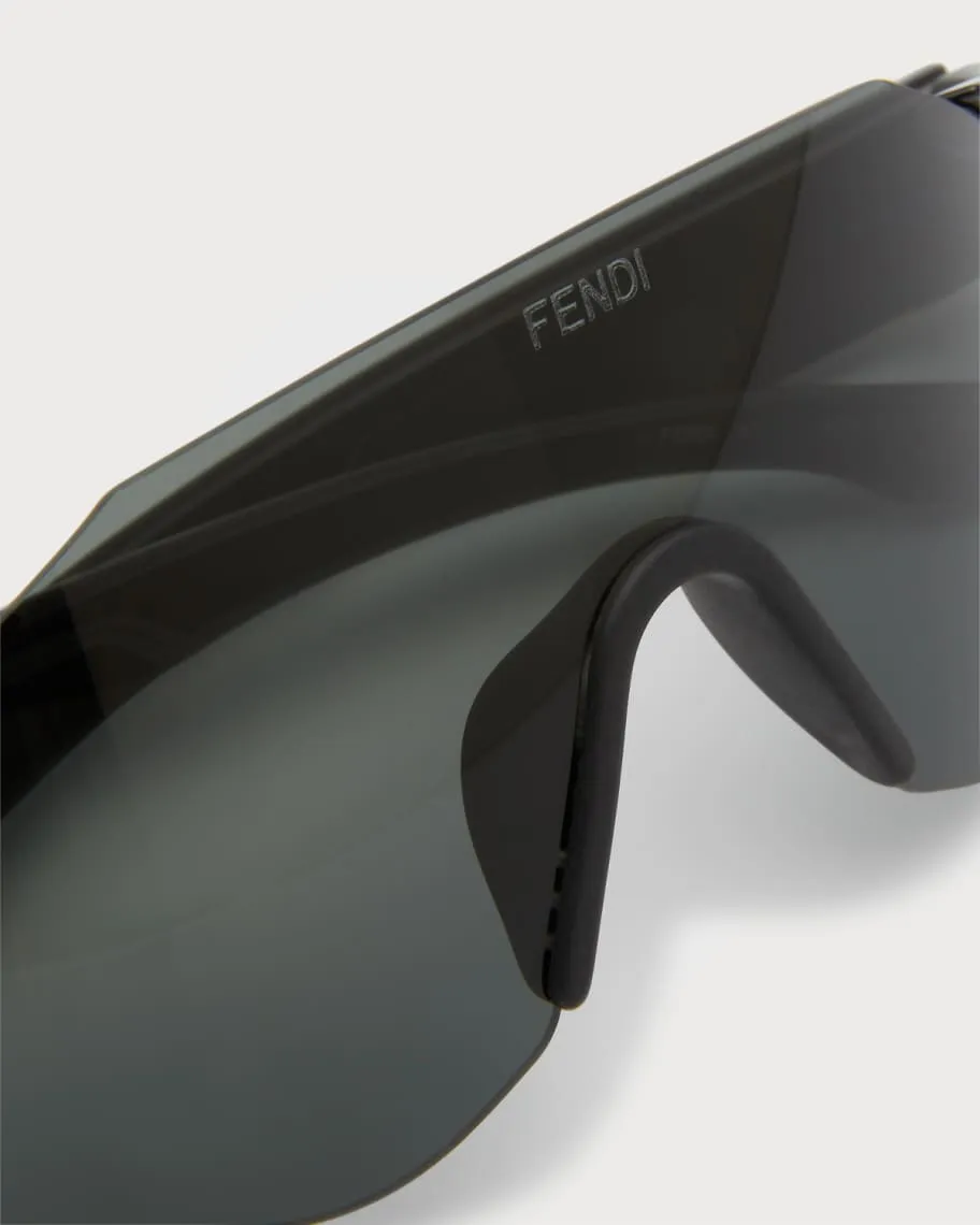 Men's Rimless Sunglasses with FF Fendi Logo