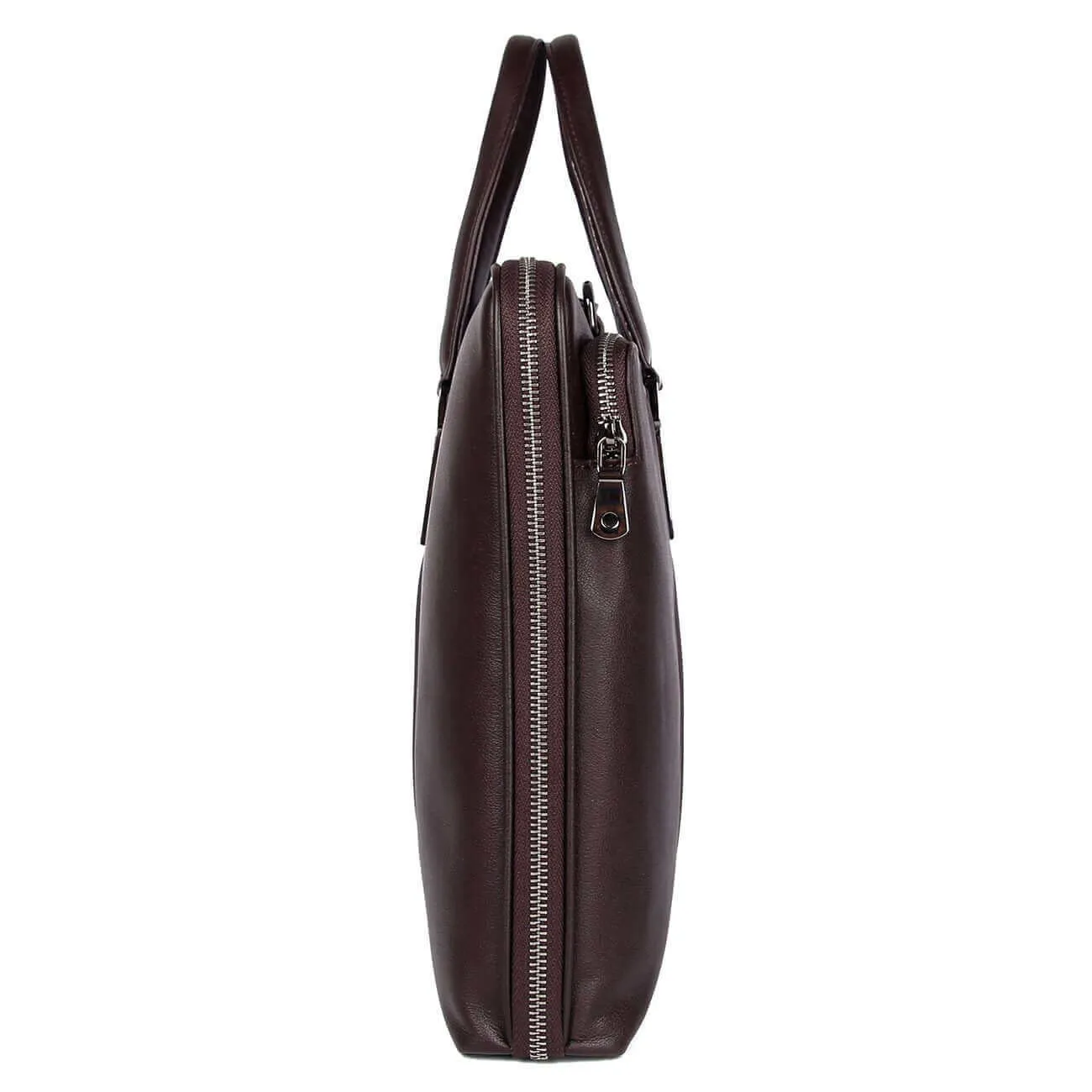 Men's Slim Leather Laptop Bag - Sleek and Functional