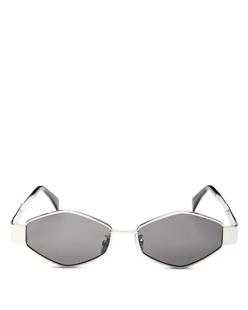 Metal Triomphe Geometric Sunglasses 54mm CELINE Silver