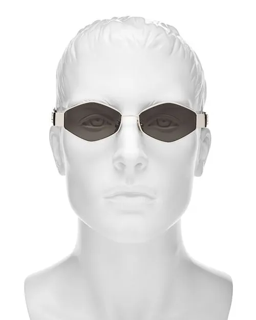 Metal Triomphe Geometric Sunglasses 54mm CELINE Silver