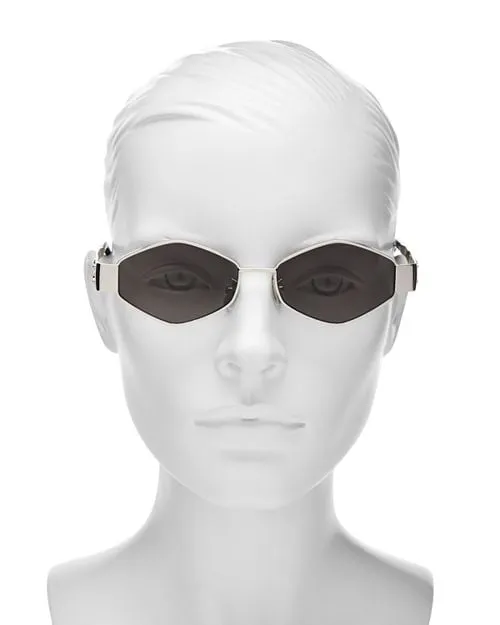 Metal Triomphe Geometric Sunglasses 54mm CELINE Silver