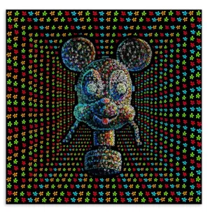 MickyMask A Blotter Paper Archival Print by Bill Barminski