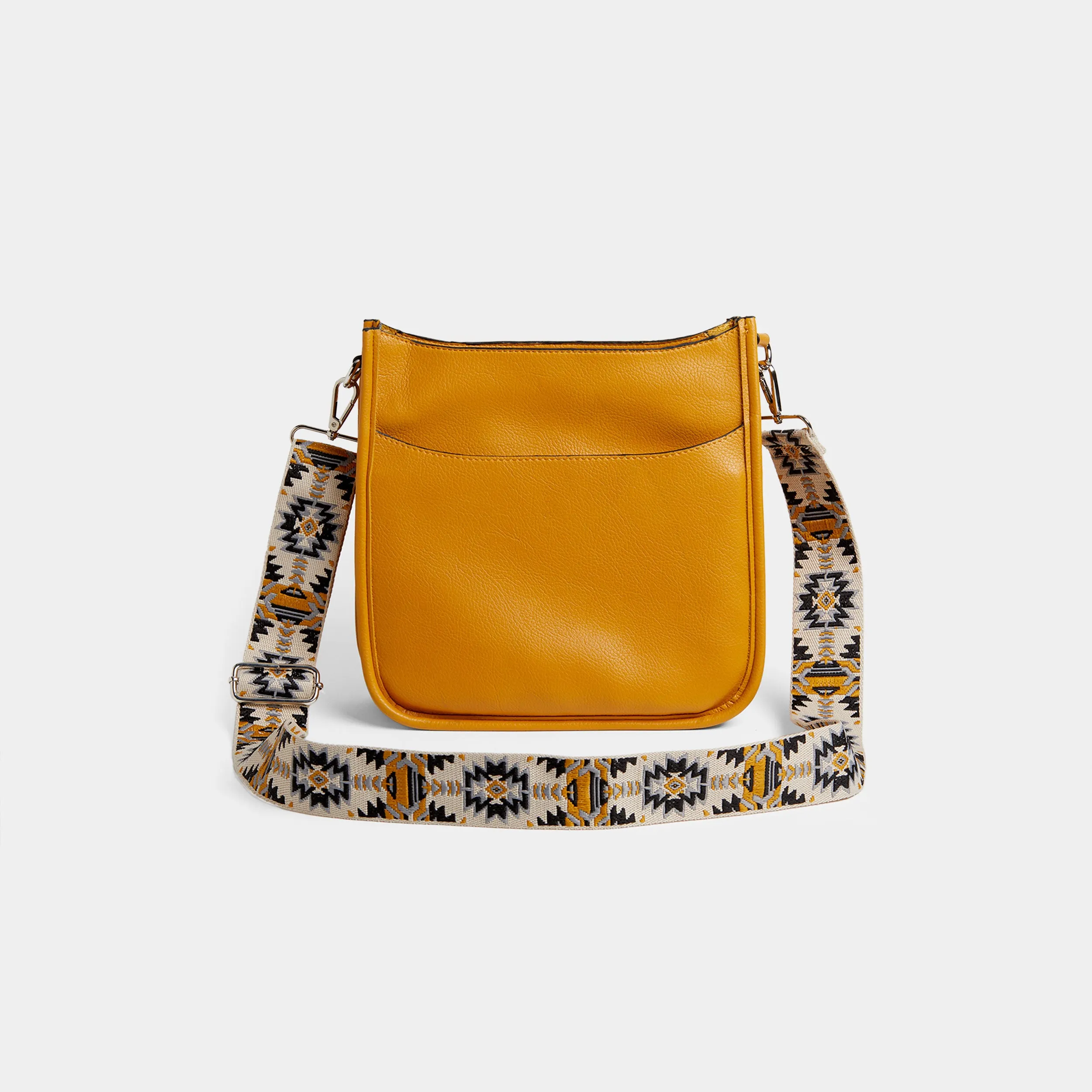 Mini Alma Zip Top Messenger   Strap - Mustard