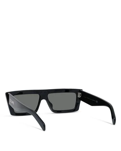 Monochroms Rectangular Sunglasses, 57mm CELINE, Black