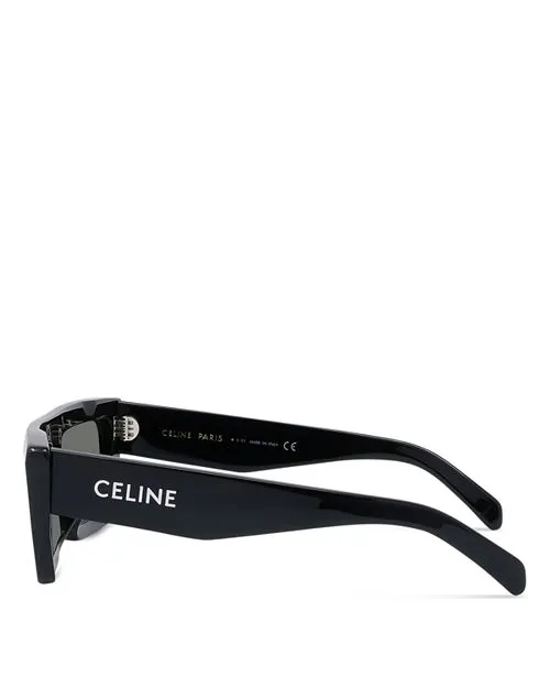 Monochroms Rectangular Sunglasses, 57mm CELINE, Black