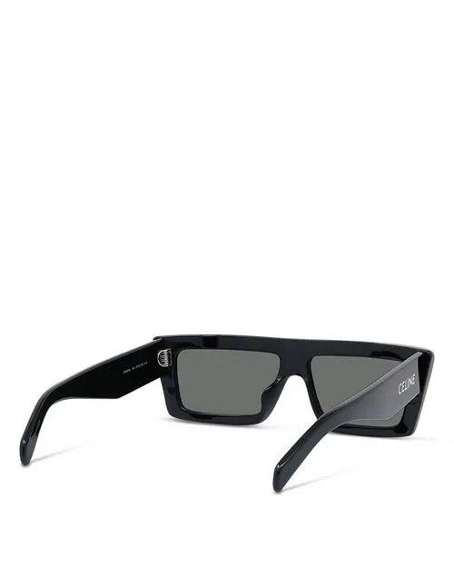 Monochroms Rectangular Sunglasses, 57mm CELINE, Black