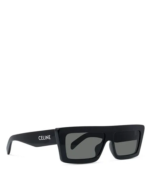 Monochroms Rectangular Sunglasses, 57mm CELINE, Black