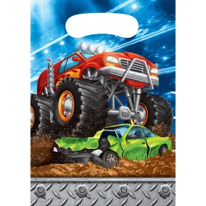 Monster Truck Rally Loot Bags - 8 Pkt