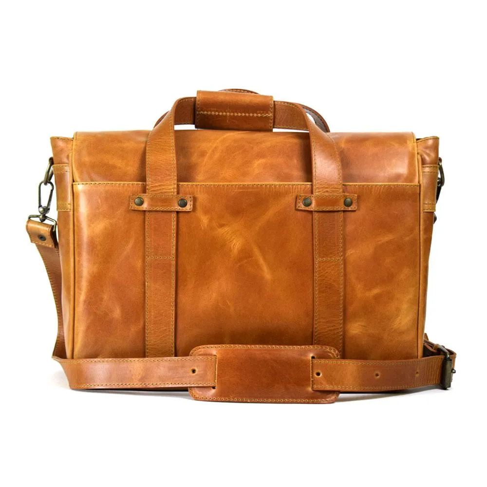 Montana Portfolio Briefcase in Cognac Leather