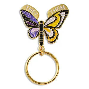 Non-Binary Butterfly Key Chain