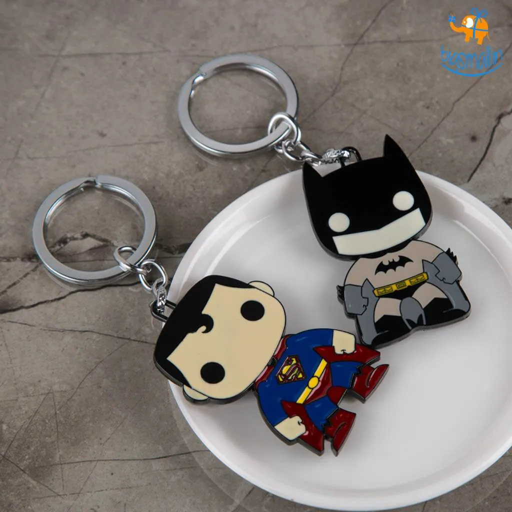 Official Batman vs Superman Metallic Keychains