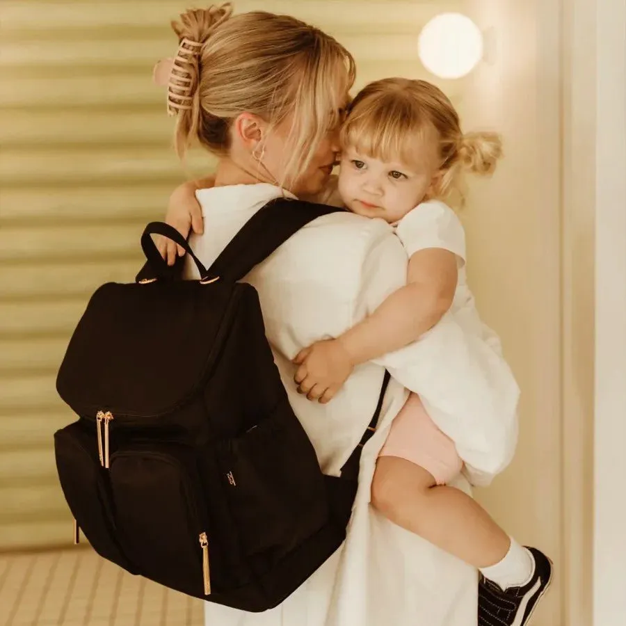 OiOi Black Nylon Nappy Backpack