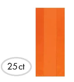 Orange Translucent Party Bags Small | 25ct.