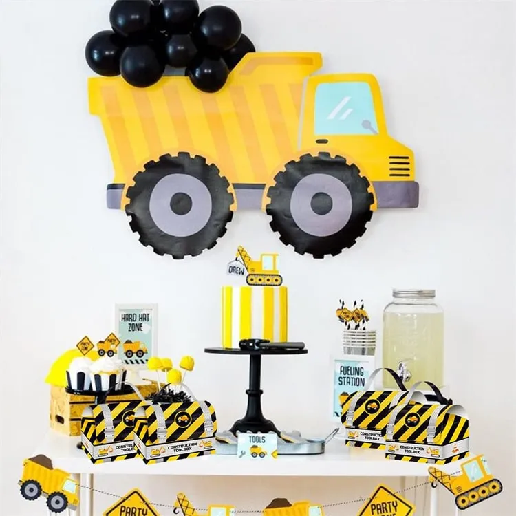 Party Favor Box | Construction | 12 Pcs