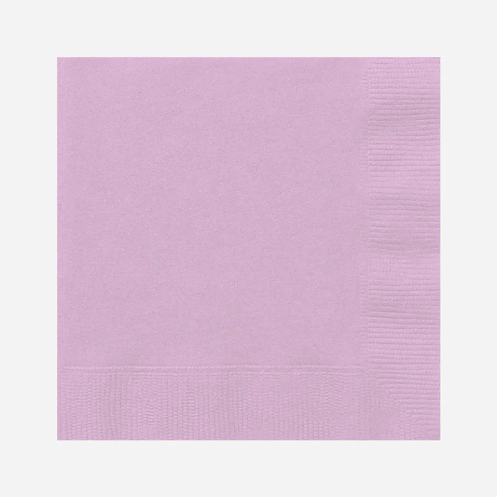 Plain Lilac Party Napkins