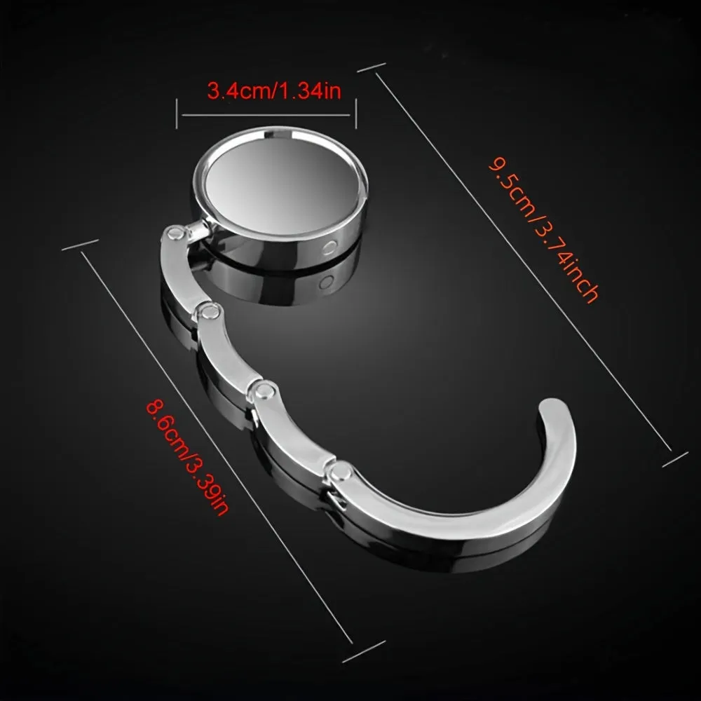 Portable Silvery Handbag Hook for Creative Bag Organization