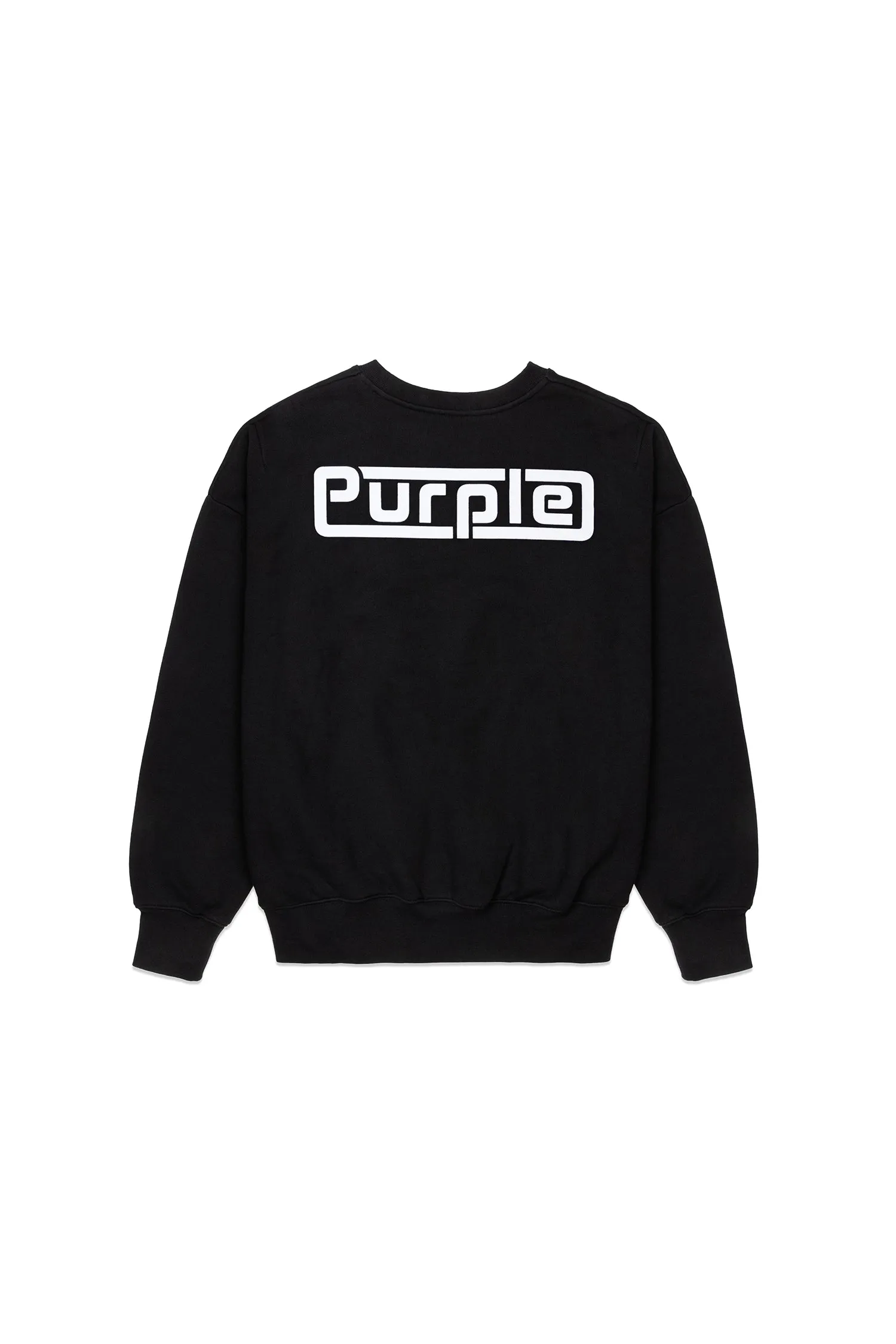 Purple Brand Fleece Crewneck-BLACK