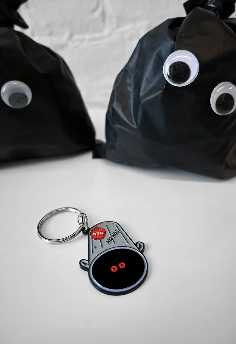 "Trash Bin" Enamel keychain