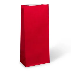 Red Medium Paper Party Bag 26cm x 13cm - 12 Pkt