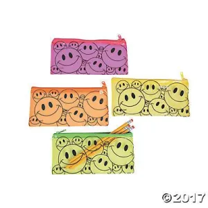 Smiley Face Pencil Cases | 12ct