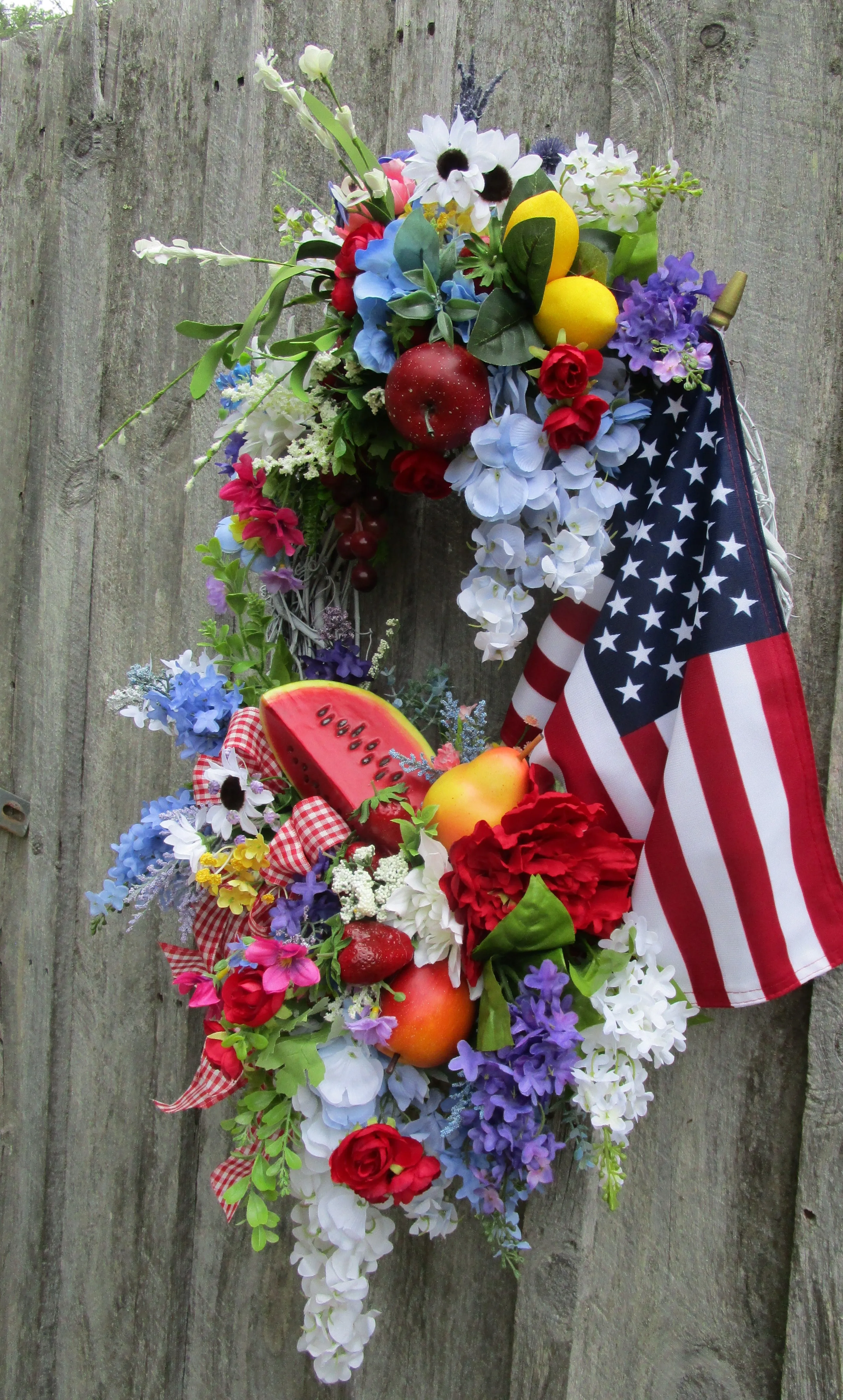 Summer Garden Patriotic Wreath