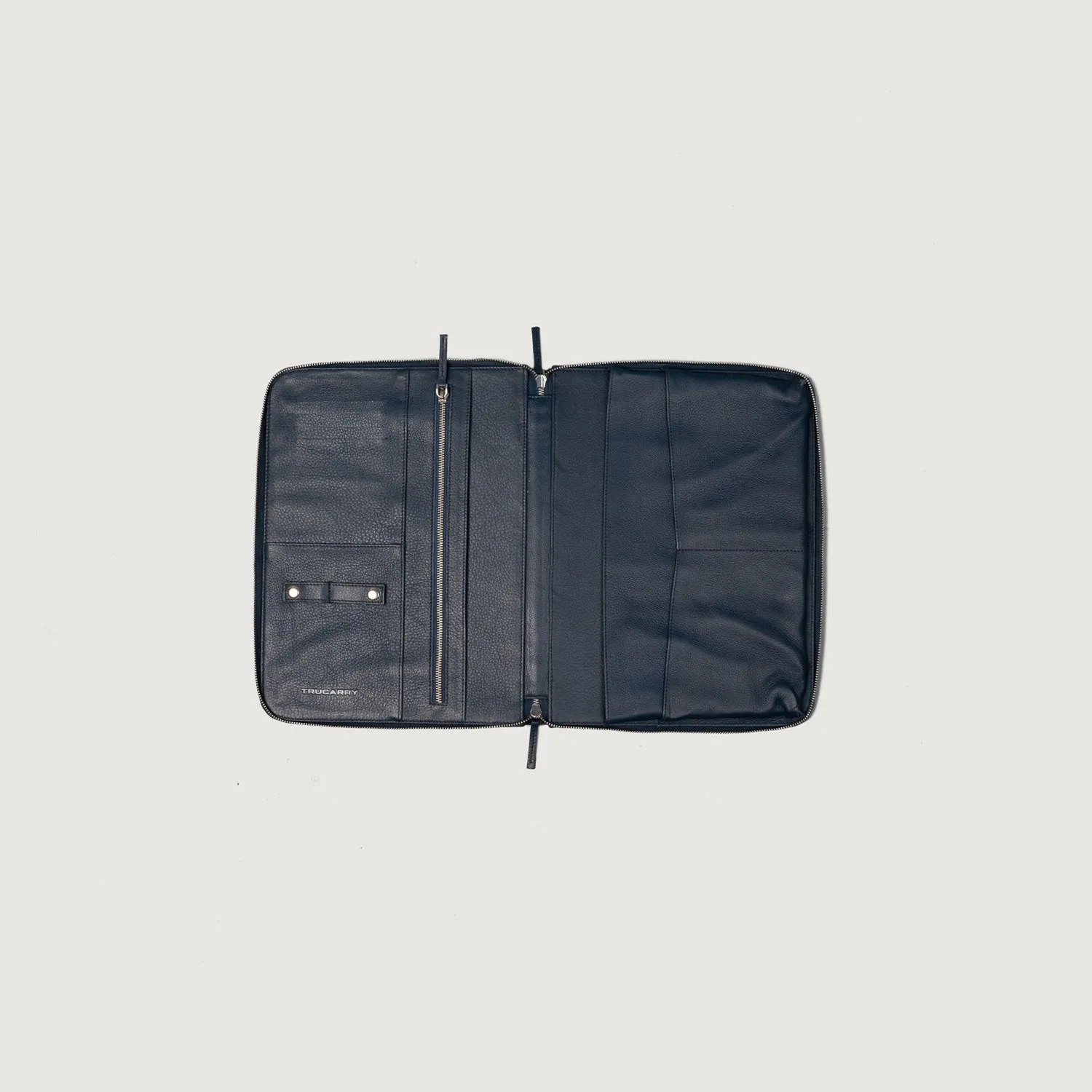 The Eclectic Midnight Blue Leather Folio Organizer