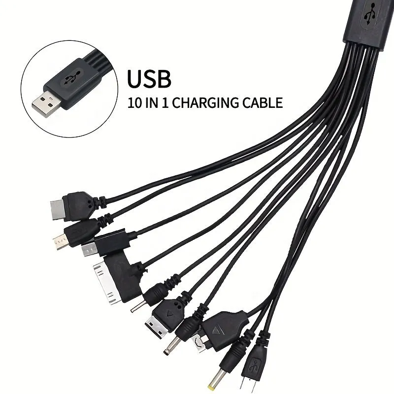 Universal 10in1 Data Wire Fast Charging for Multiple Devices