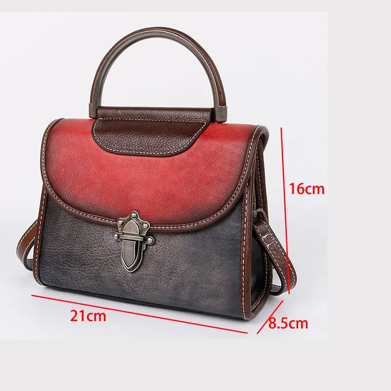 Vintage Luxury Genuine Leather Cross Body Bag