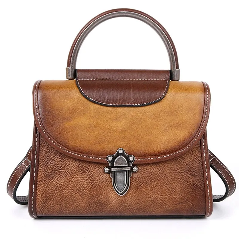 Vintage Luxury Genuine Leather Cross Body Bag