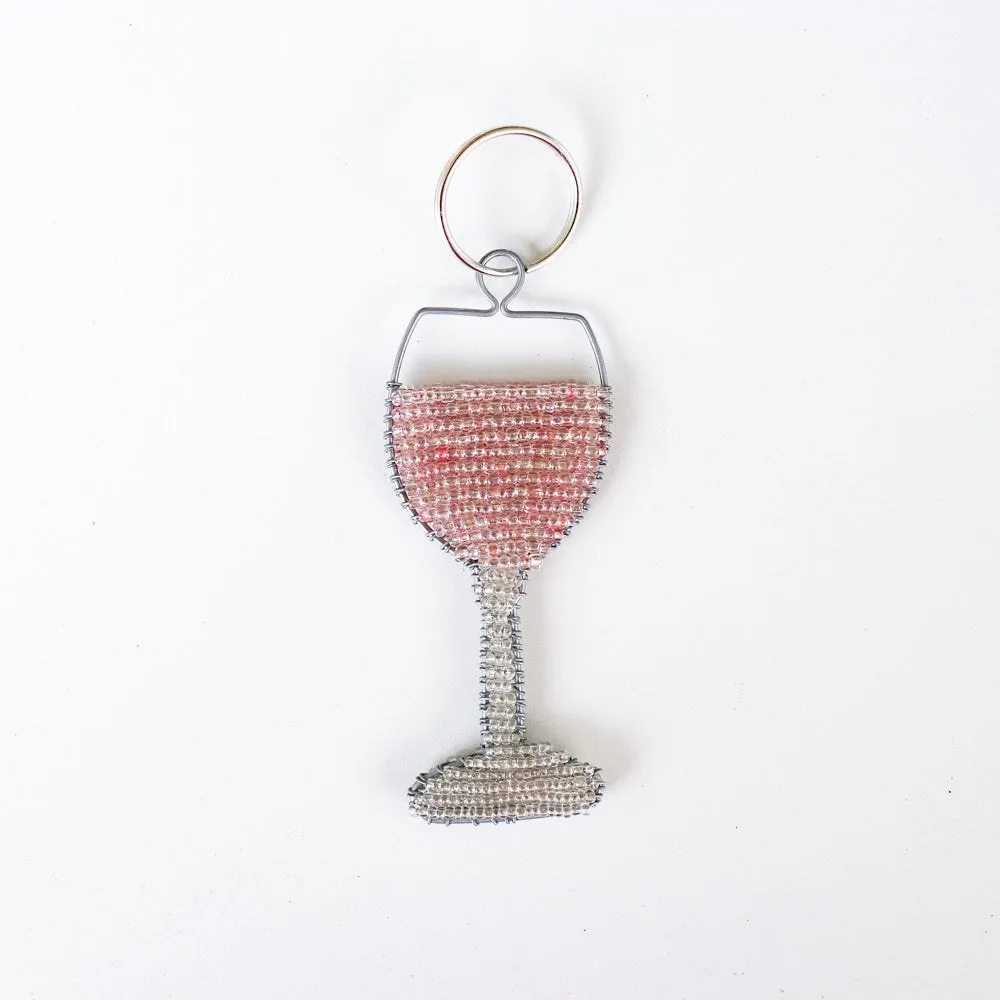 Wine Glass Keychains