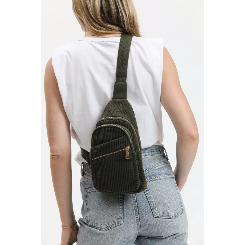 Zephyr - Corduroy Sling Backpack