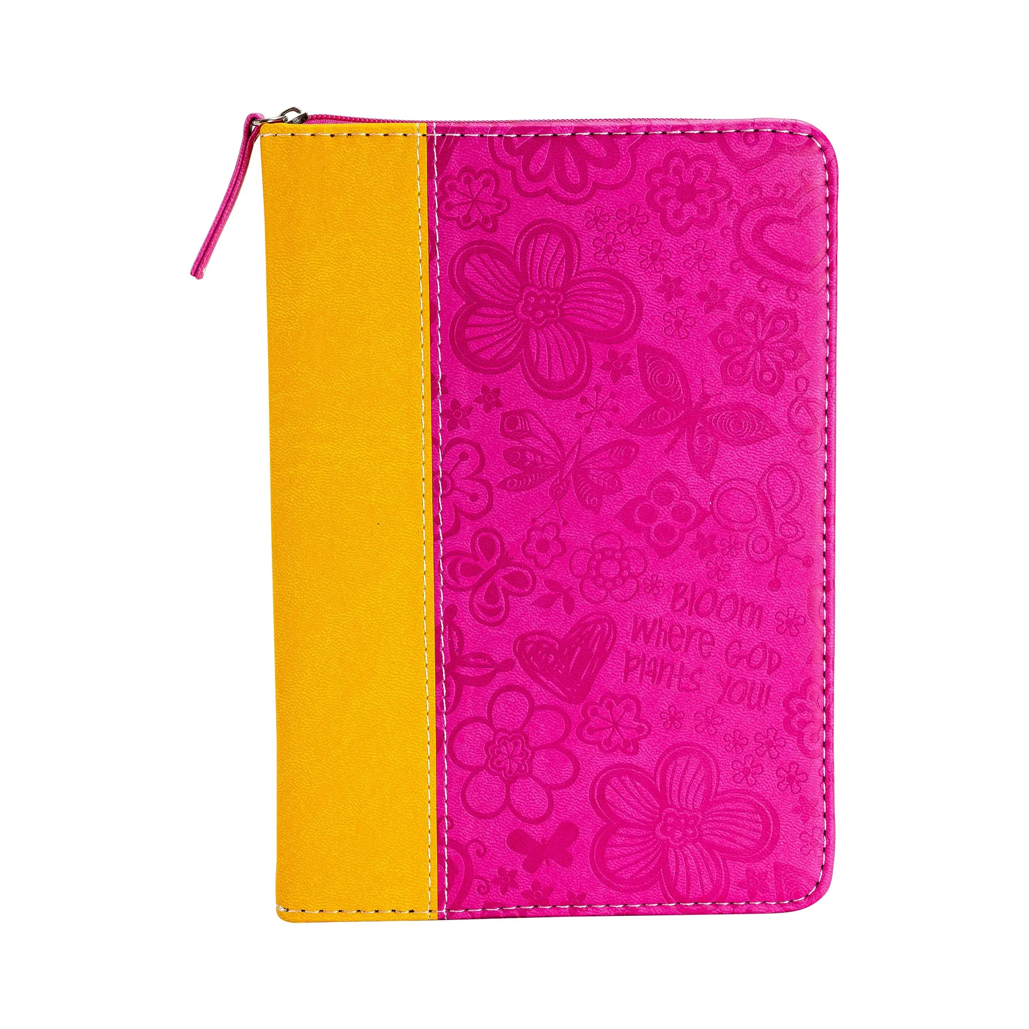 Zippered Journal - Pink Bloom Where God Plants You