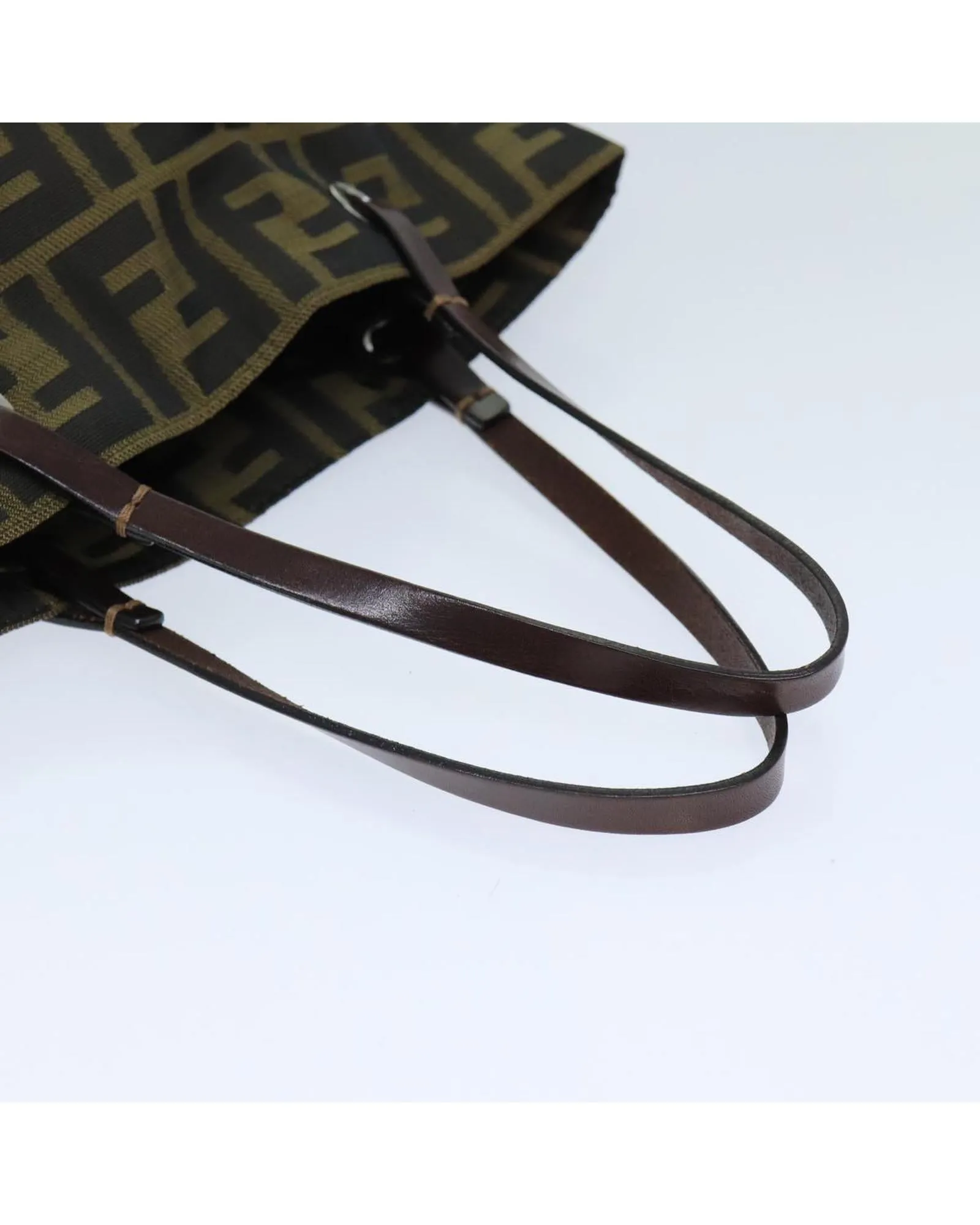 Zucca Canvas Hand Bag with Dual Handles and Subtle Wear